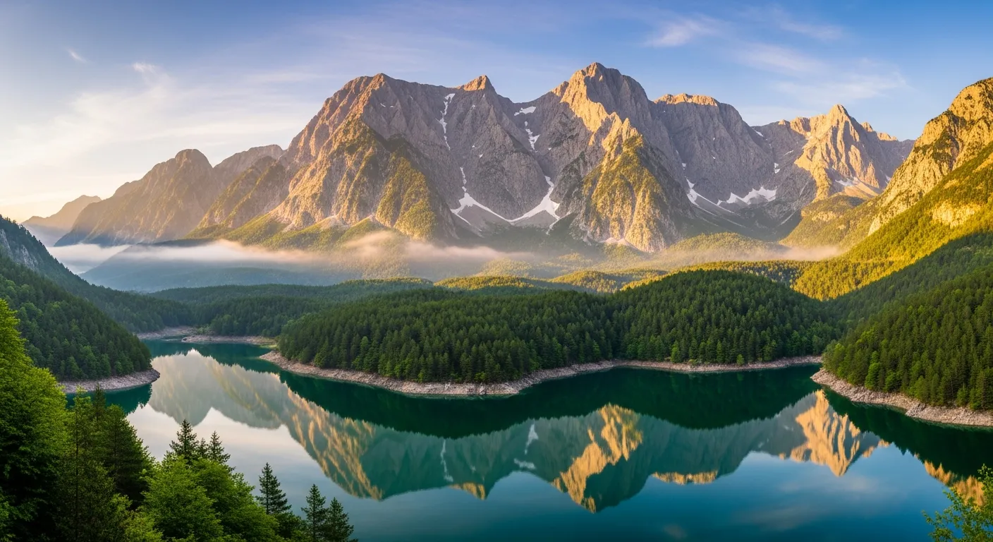 Majestic Montenegro mountains and lake
